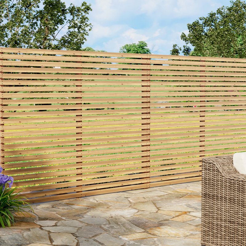 150 cm H x 180 cm W Solid Wood Fence Panels Fencing with 1 Panel(s) Included