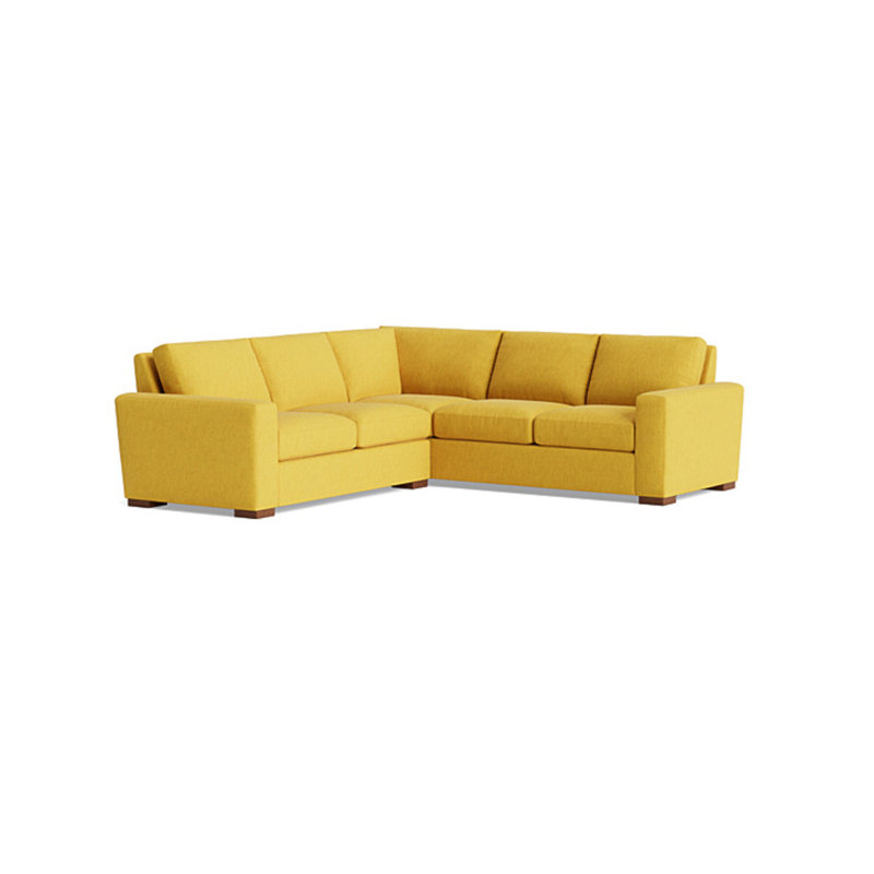 Couch Potato Sectional, Performance Velvet - Uniform, Right Hand Facing