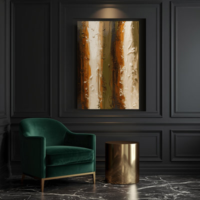 «Abstract Color Field 73», art mural sur toile brune