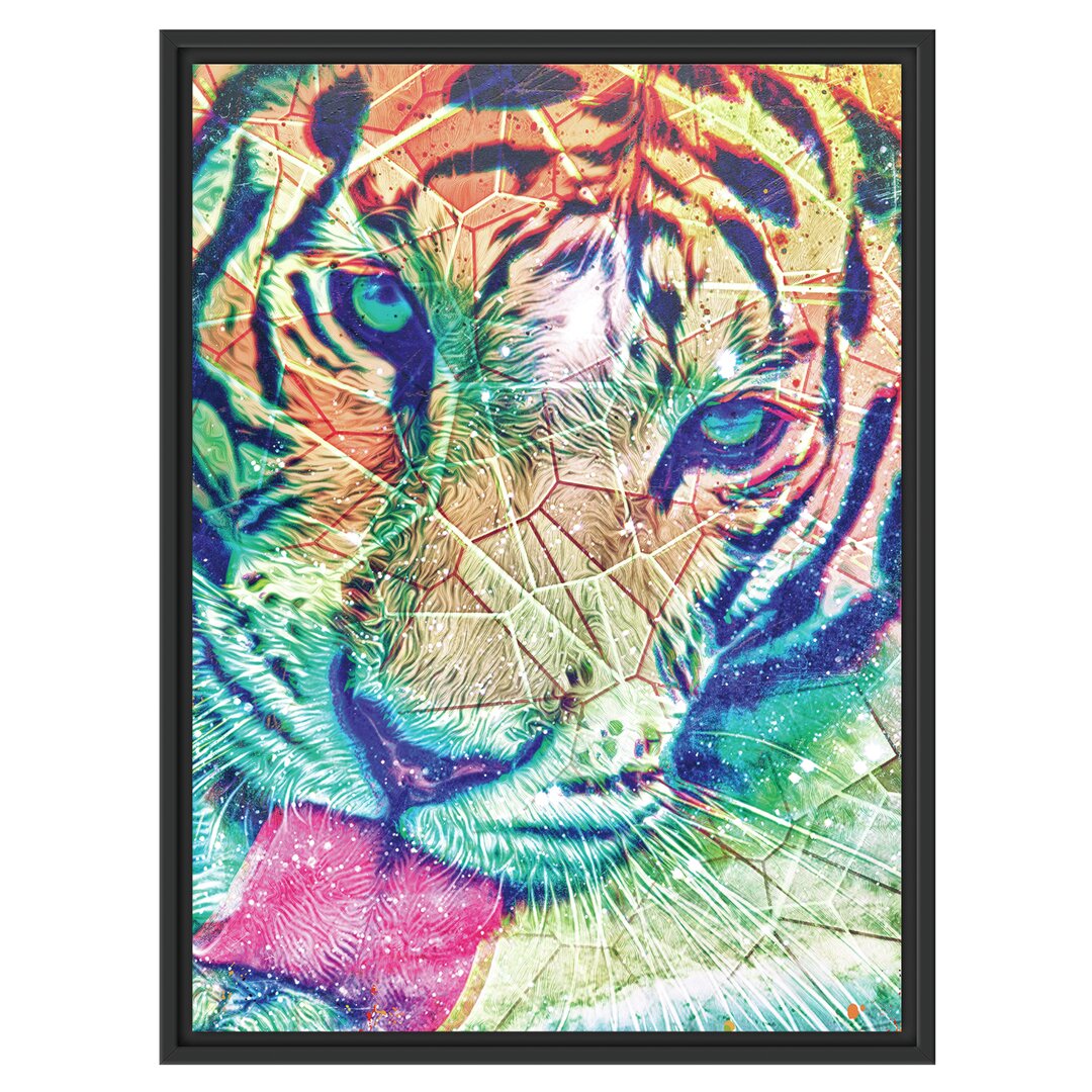 Gerahmtes Wandbild Tigers-vibe black