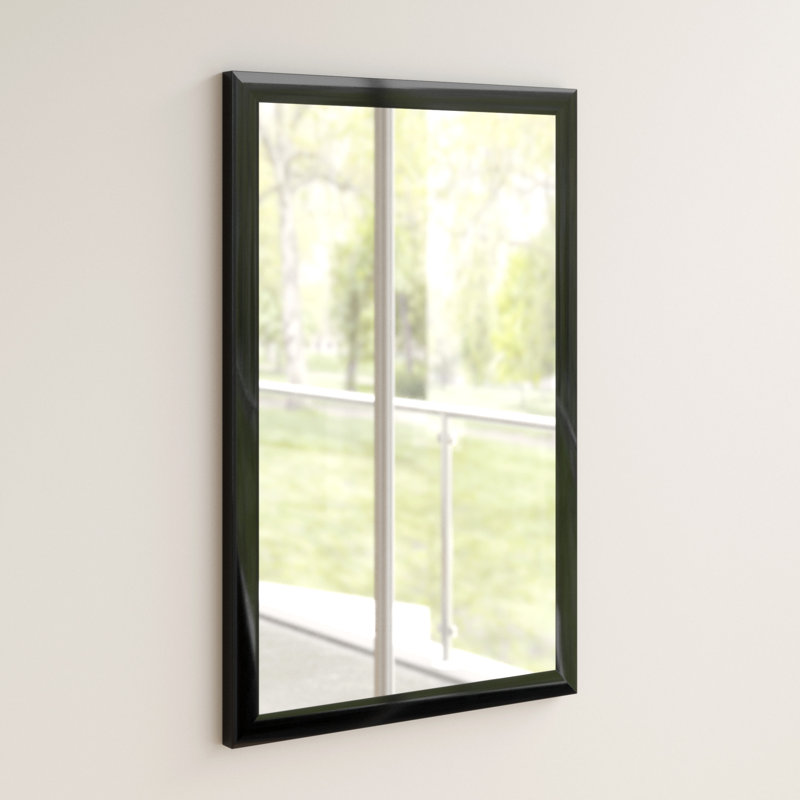 Miroir décoratif moderne et contemporain Mettellus, H 33,5 po x l 29,5 po, Blanc
