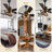 50 Inch Farmhouse Ceiling Fan with Lights, 6-Speed Reversible Quiet DC Motor Rustic Wood Metal Cage Ceiling Fan with Remote