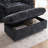 Double Recliner Sofa with USB Charging and Storage Ottoman-1065744517