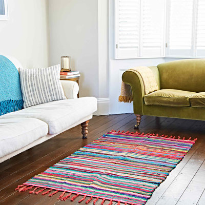Multicoloured Recycled Rag Rug