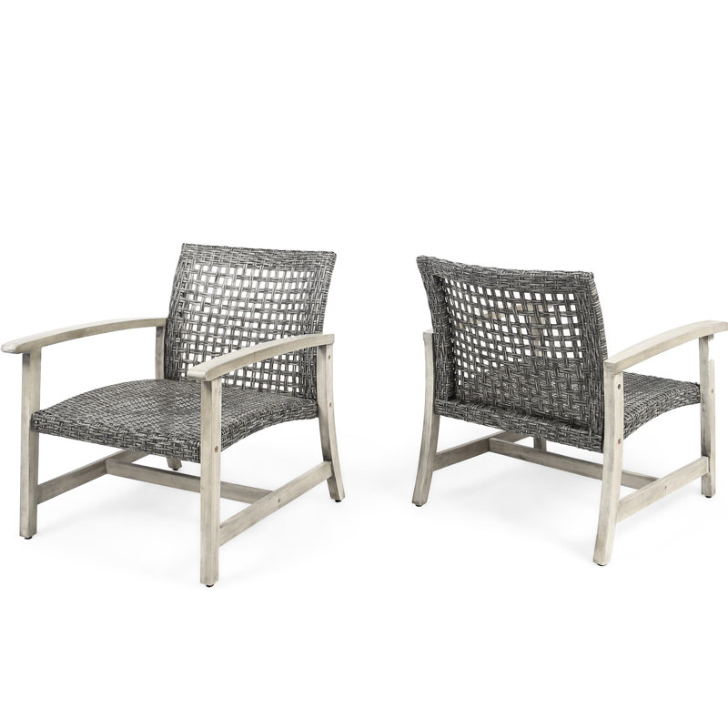 Wood And Patio Chair - Modern Design Stylish Outdoor Seating & In Grey