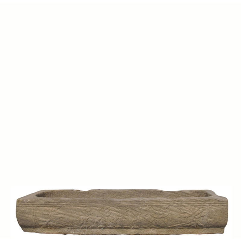 70" Inch Long Hand Chiseled Stone Trough 63