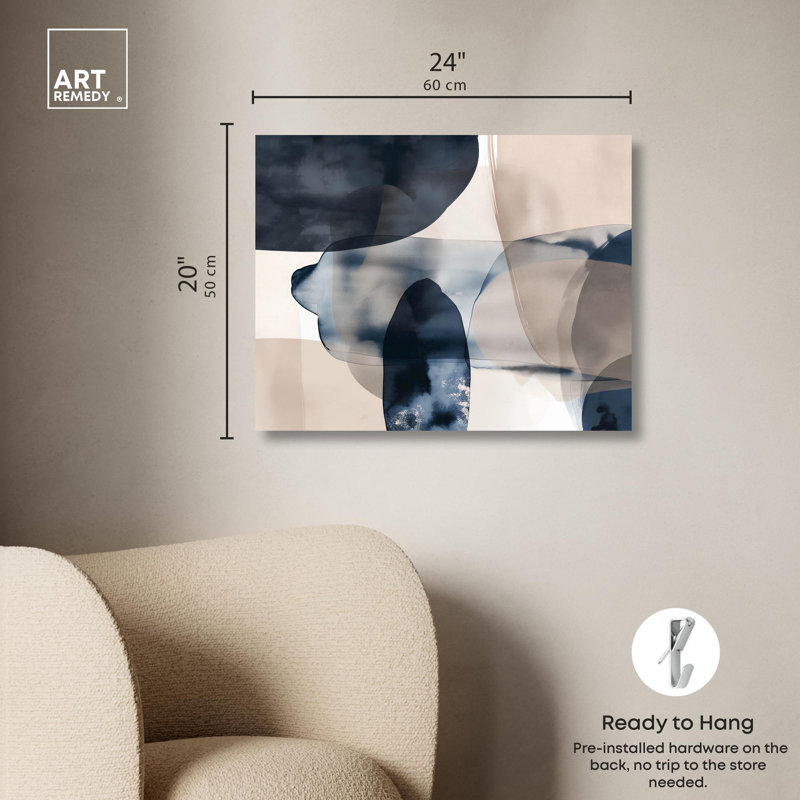 Art, art abstrait, toile, mouvement monochrome, H 20 po x l 24 po, Toile tendue