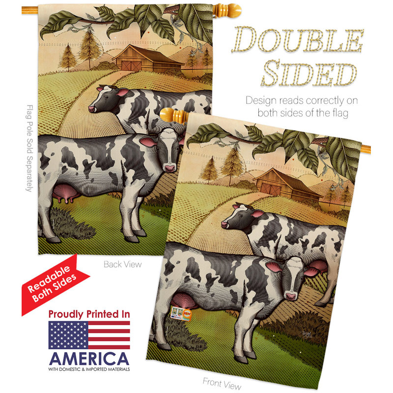 Drapeau de maison 40 x 28 po Cattles