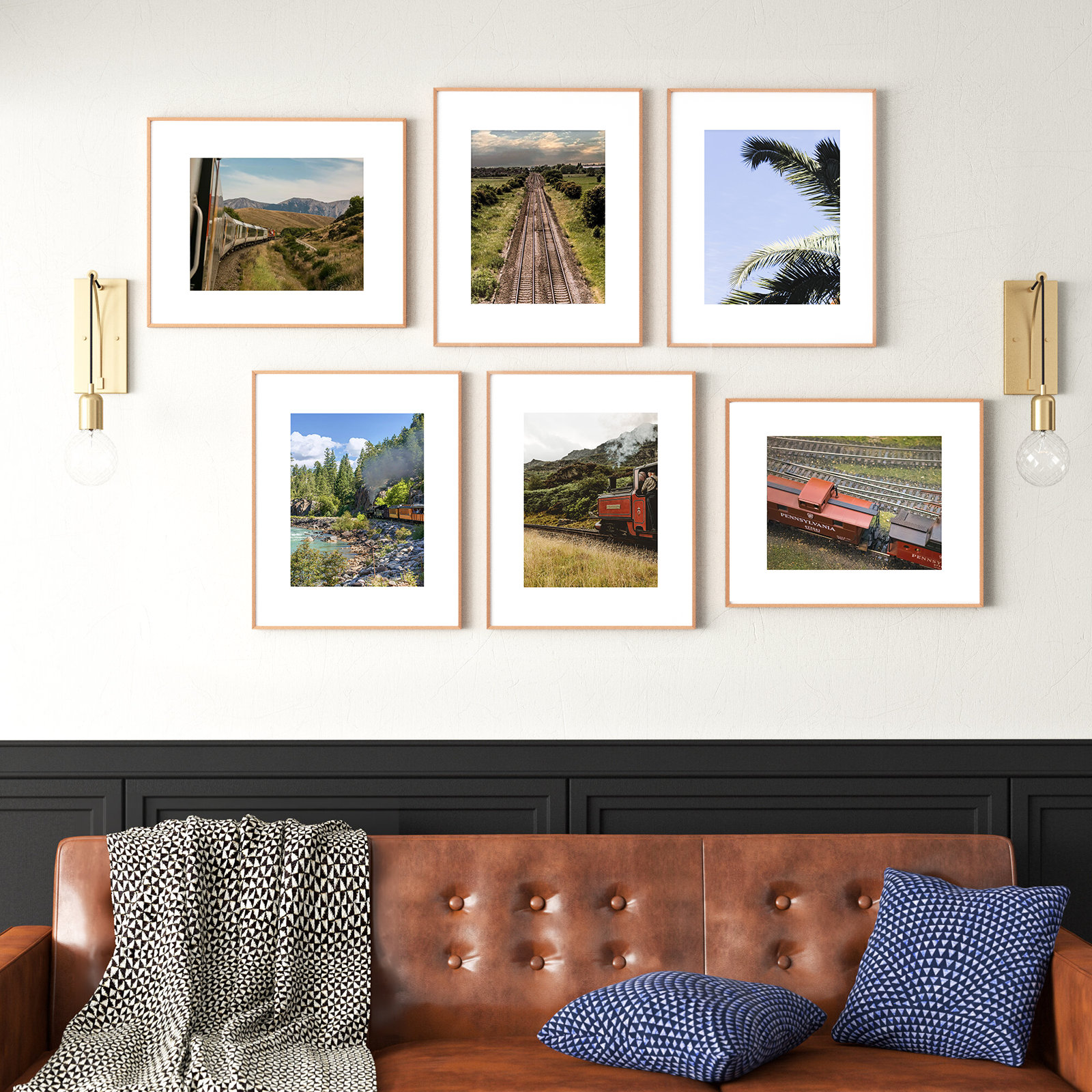 16x20 Gallery Picture Frame, Display Poster 11x14 with Ivory Mat, for Photo Collage Canvas (Set of 3) Latitude Run Color: Black