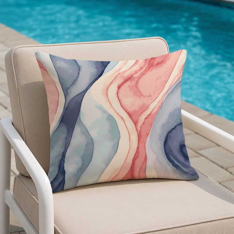 Sunset Pool Indoor And Outdoor Throw Pillow, Square 16"