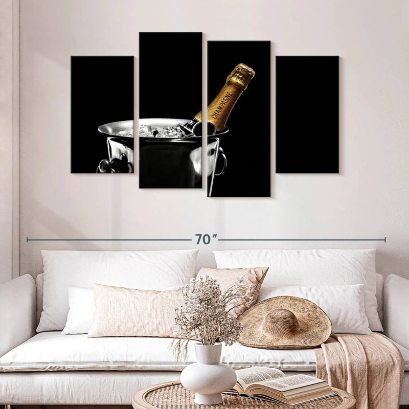 Champagne Yarlin dans un seau à glace, H 32 po x l 52 po