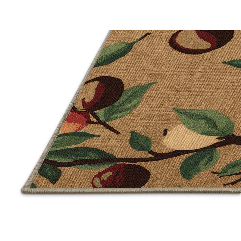 Washable Beach Plum Fruits Area Rug, Rectangle 2' x 3'
