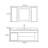 Modern light luxury style bathroom cabinet