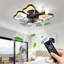 Ventilateur de plafond 19,7 pouces avec lumières avec télécommande de style papillon moderne, ventilateur de chambre à coucher, de salon, de minuterie, silencieux, préféré des enfants-1850700687