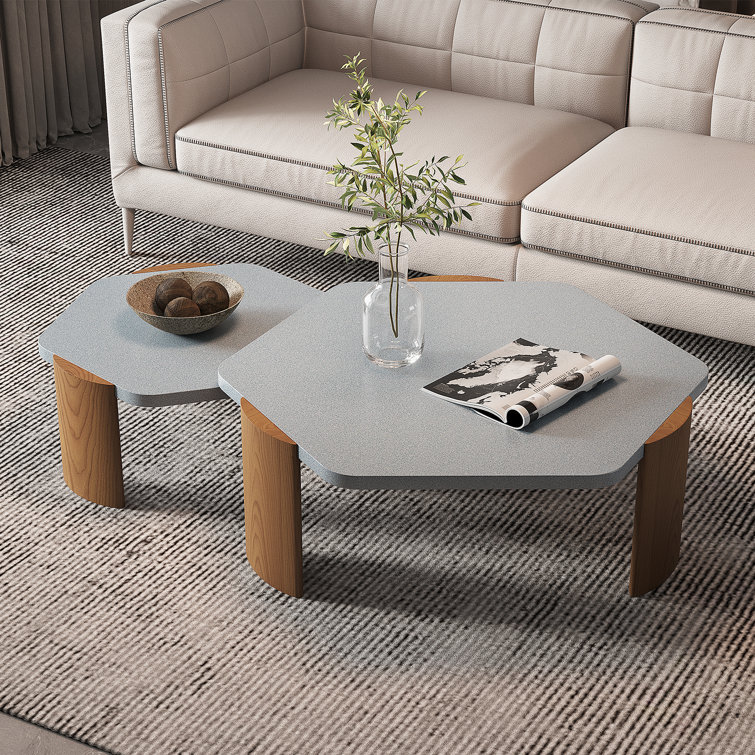Nadica Set of 2 Nesting Tables - Grey (Box 1/2,incomplete)