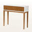 Console à 1 tiroir Amarin en bois brun, blanc, H 31,24 po x l 35,22 po x P 11,64 po