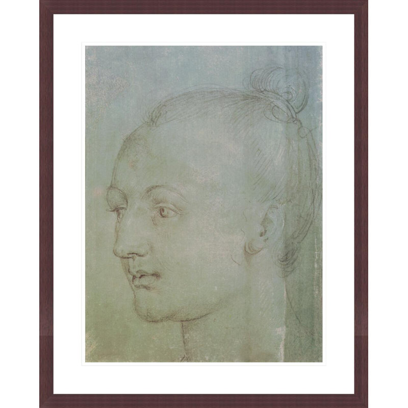Tête d'une jeune femme par Albrecht Dürer, H 29,16 po x l 23,5 po