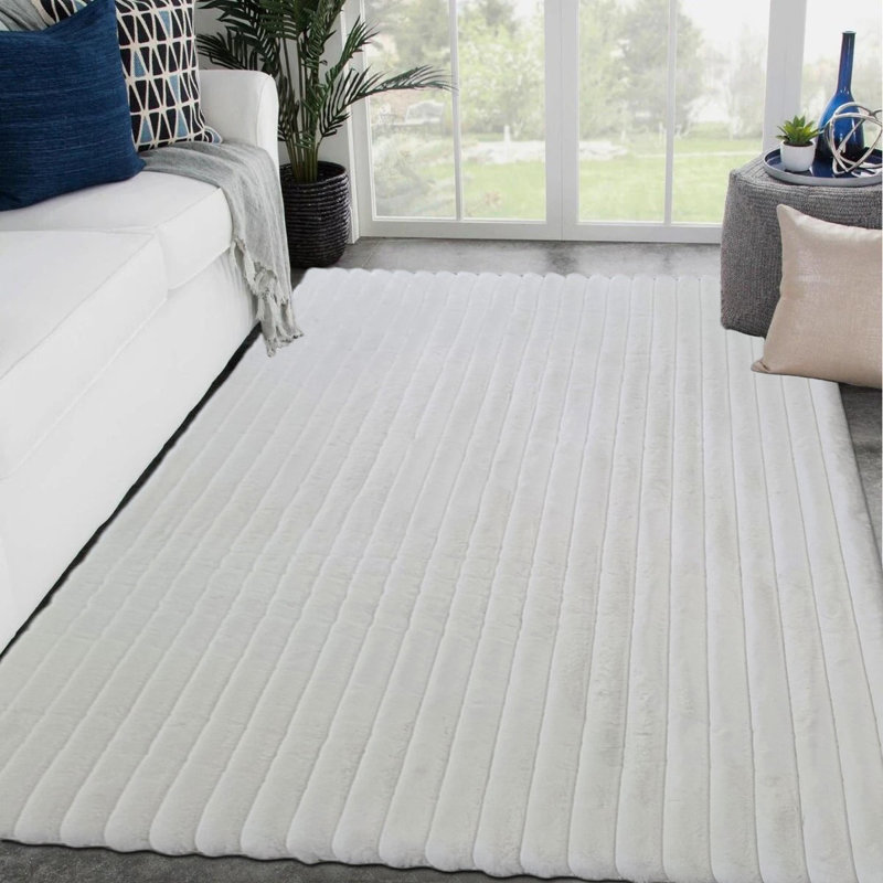 Tapis épais moelleux à poils longs moelleux de luxe de couleur unie pour le salon, la chambre à coucher et le bureau