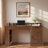 Farmhouse Office Desk With Storage Cabinet, Charging Station, Barn Door Design, Keyboard Tray, Monitor Stand And Pegboard-1090102147