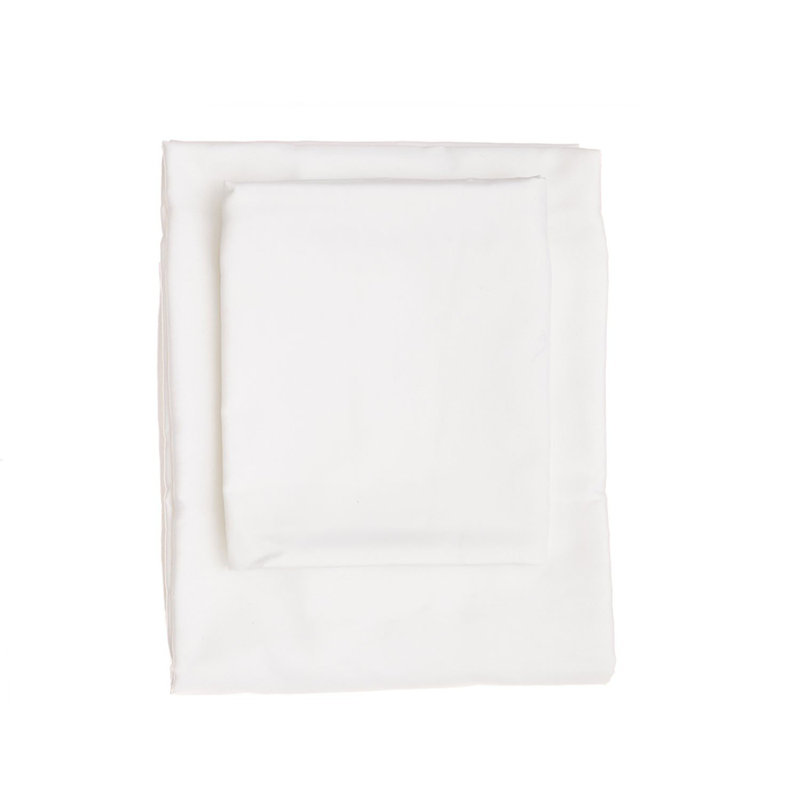 Satin Fitted Sheet, Twin Fitted Sheet, White