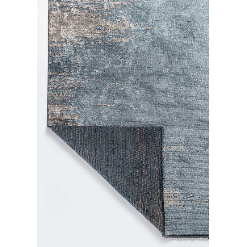 Rapture Light Blue/Beige/Gray No Pattern and Not Solid Color Luxury Area Rug, Rectangle 7'10" x 11'2"