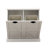 White Laundry Sorter Cabinet With Two Compartments. Contemporary Style. Removable Bags For Organization. E1 Made Painting. Stable And Safe. Surface. . Assembly Guide Included. 100-Pound Load - White.