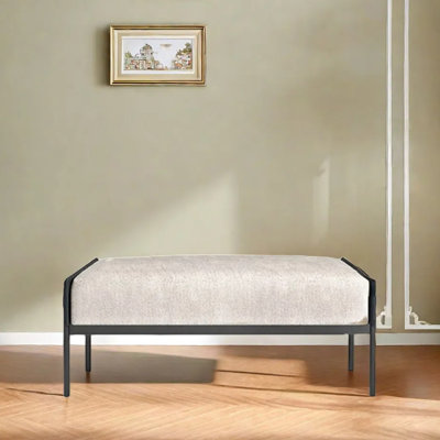 Simple bench cloakroom rest stool metal feet