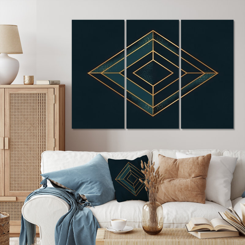 Ensemble de décorations murales géométriques Harmony, H 28 po x l 36 po x P 1 po
