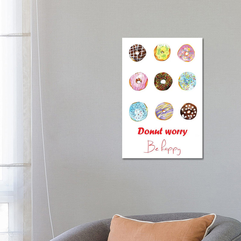 « do not inquiéter be happy »-impression sur papier, H 26 po x l 18 po x P 1,5 po, Toile