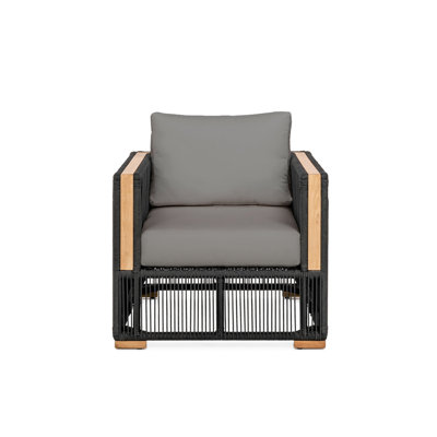 Fauteuil club Campo - gris anthracite