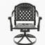5-Piece All-Weather Cast Aluminum Dining Set, Include 4 Swivel Chairs and 35.43" Round Table With Black Frame (same sku: W1710S00434 )-206774883