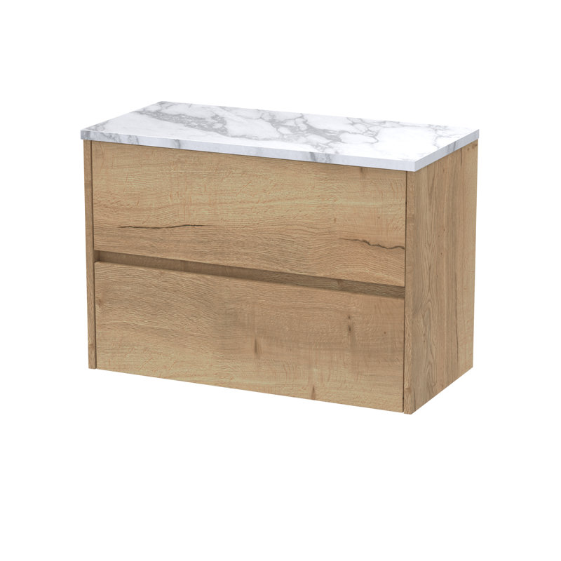 Havana 80.5cm Single Bathroom Vanity Base Only, Autumn Oak