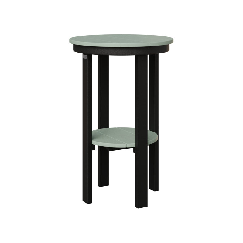Table de bout ronde Berlin Gardens, Noir, Écume de mer, écume de mer, H 32 po x l 21,5 po x P 21,5 po