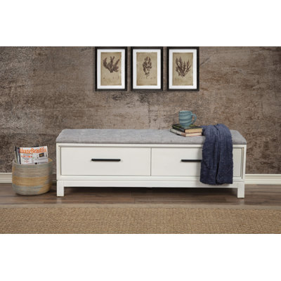 Wrightia Polyester Blend Upholstered Storage Bench