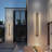 Jayeda 39.4"H Matte Black Rectangular Linear LED Outdoor Wall Lights-2011158790
