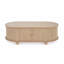 Élégante table d'appoint ovale avec rangement rétro et charme rétro