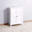 Bathroom Floor Storage Cabinet with Double Door and Adjustable Shelf