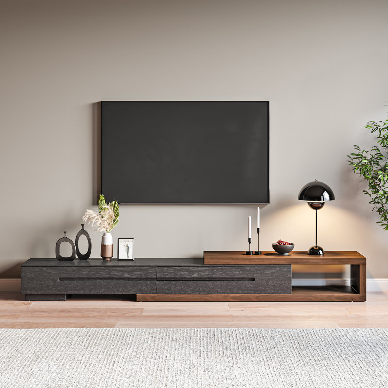 Camishia TV Stand for TVs up to 85", Walunt / Black