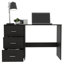 Classic 48-inch Wide 3 Drawers Writing Desk, Black Wenge