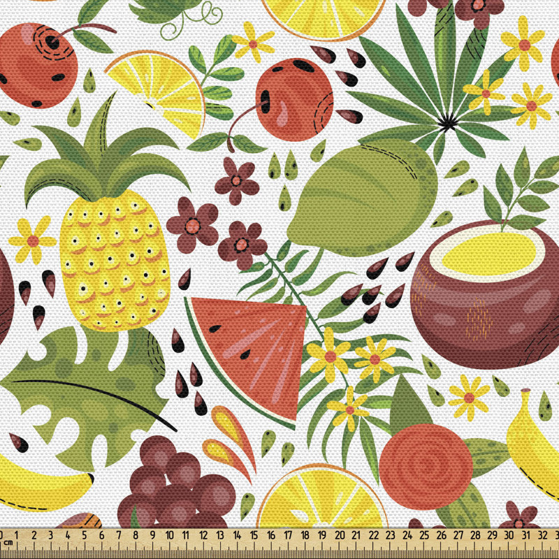 Tissu hawaïen Ambesonne, l 36 po x L 360 po