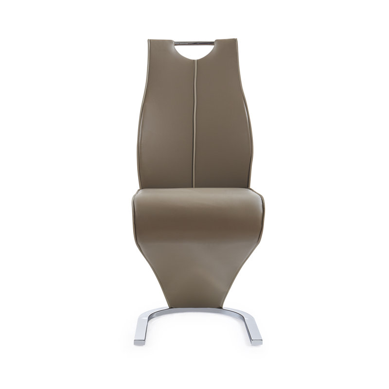 Allista Faux Leather Upholstered Metal Side Chair