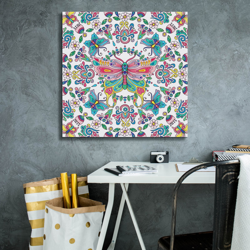 «Winged Things 1» par Hello Angel, H 26 po x l 26 po x P 1,5 po