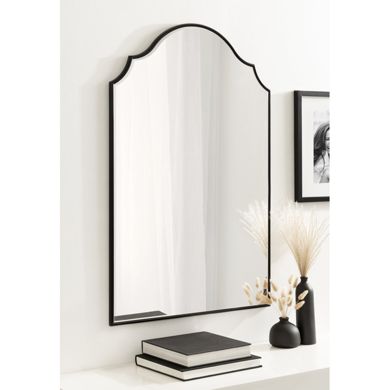Miroir d'appoint Aleeza, Noir, 36 po x 24 po