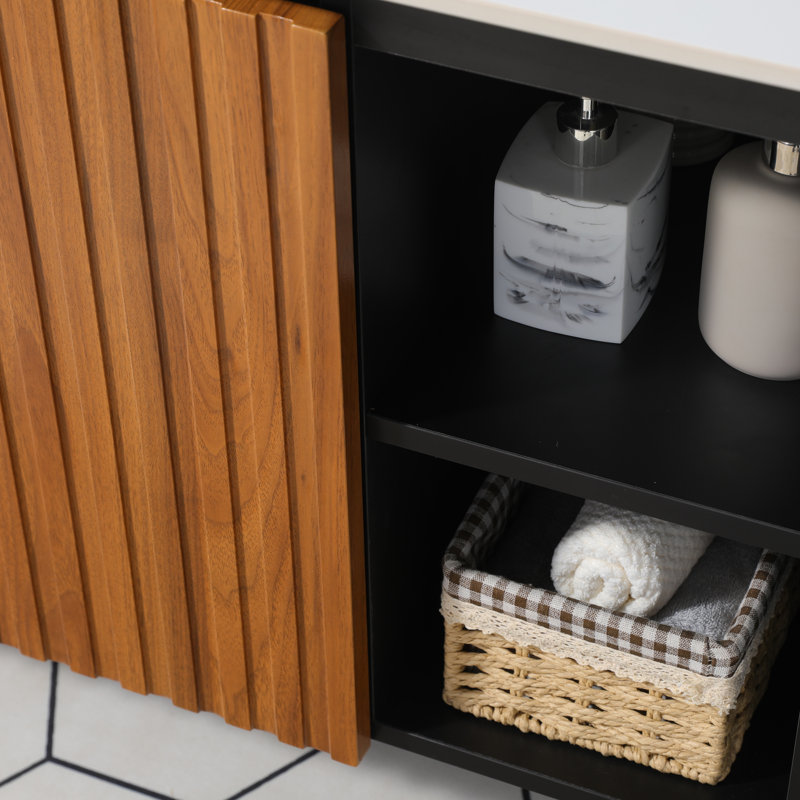 Ensemble de meuble-lavabo simple 32 po brun moderne