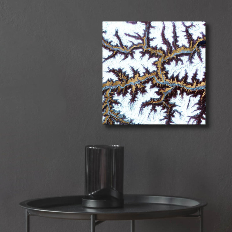  'Himalayas 3' by Alicia Ludwig Acrylic Glass Wall Art, 12" x 12"
