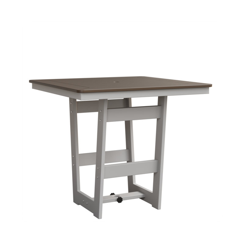 Hudson Outdoor Square Bar Table, 38.87" H x 40" W x 40" D, Clay