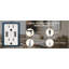 Miroir lumineux de salle de bain à DEL avec armoire à pharmacie 32 po x 24 po avec rangement encastré ou à surface 2 portes à intensité variable 3 tablettes réglables anti-buée à température 2 prises 2 ports USB