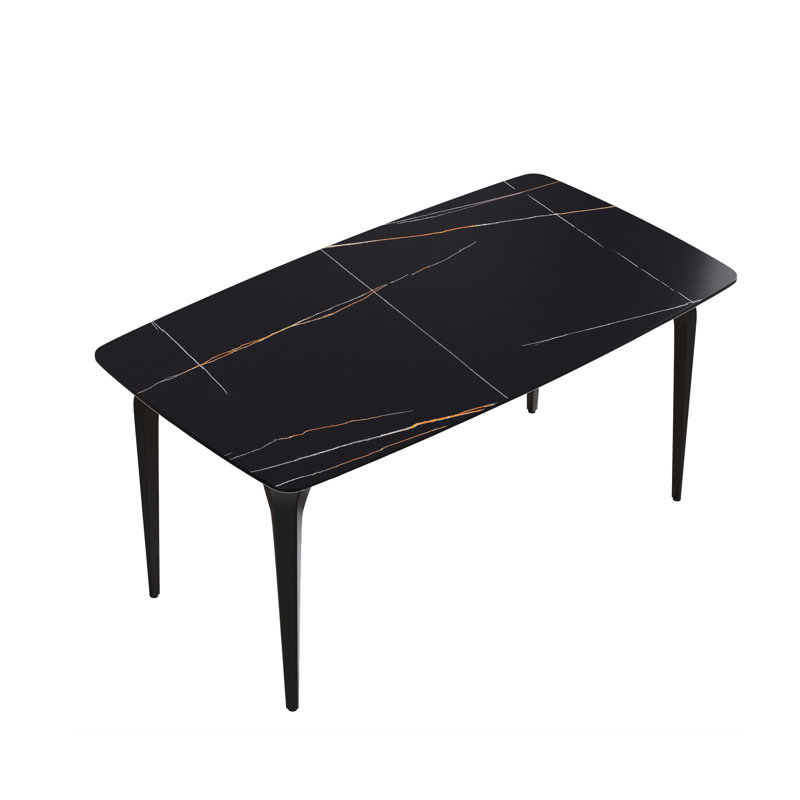 Table de salle à manger 63 po 63 po, Noir