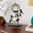 11.61" Bird Cage Iron Table Candle Lantern-1791480437