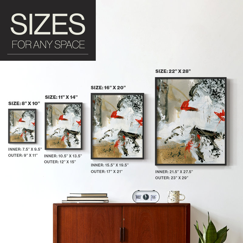 «Moon to Earth II», reproduction encadrée - bois massif, Noir, H 30 po x l 24 po